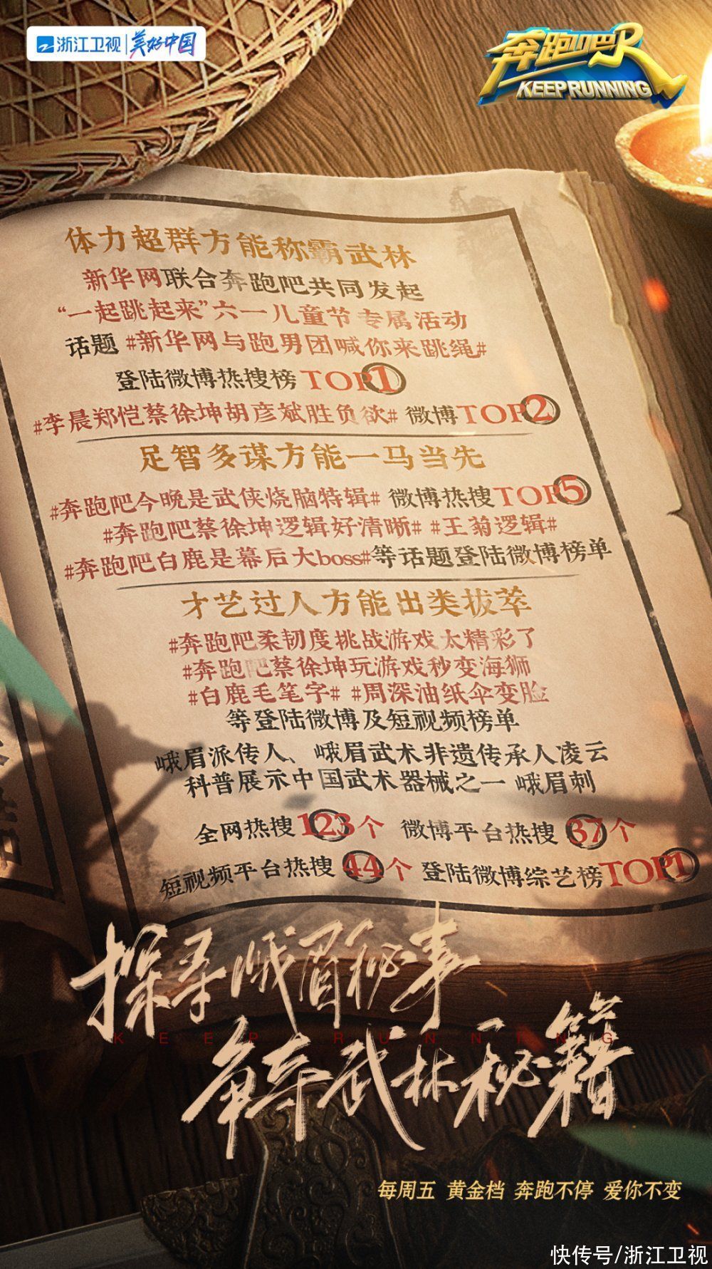 《奔跑吧》第十季上演武侠烧脑特辑！在欢乐与高能中发扬武术精神 蓝天下