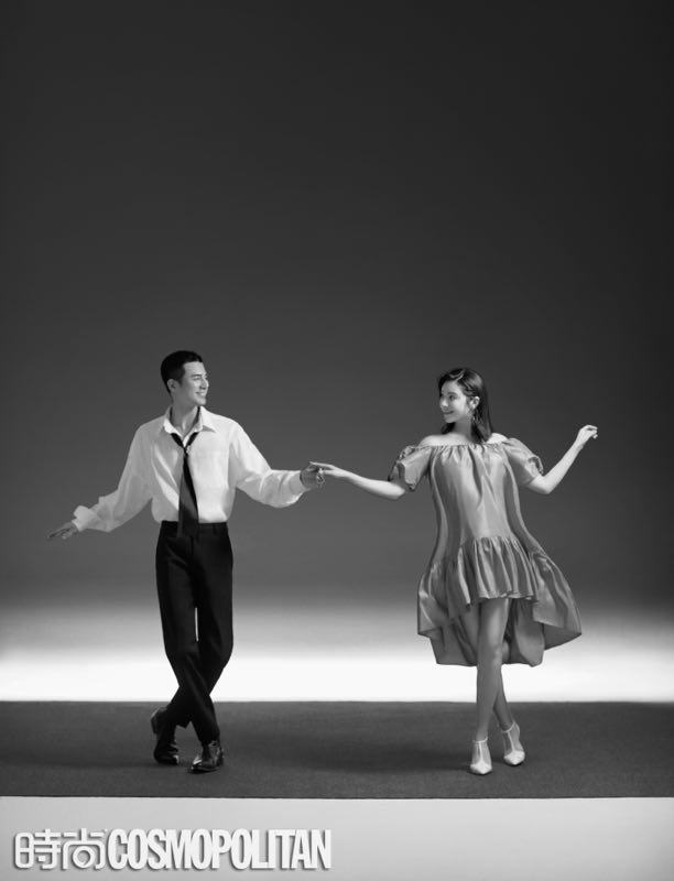 姜潮麦迪娜合体时尚大片 高甜预警