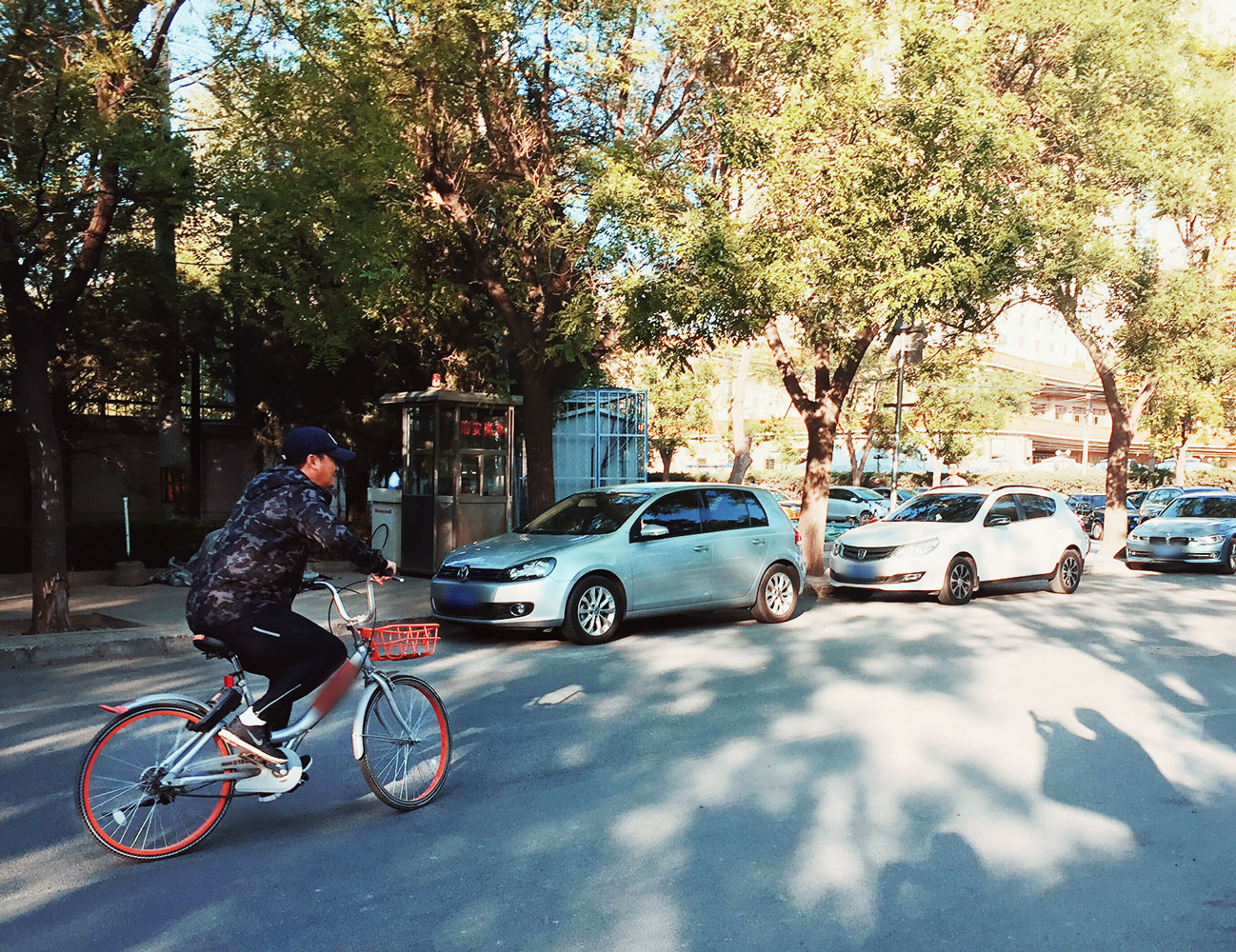 吳京蹬共享單車出行環保生活獲路人點贊