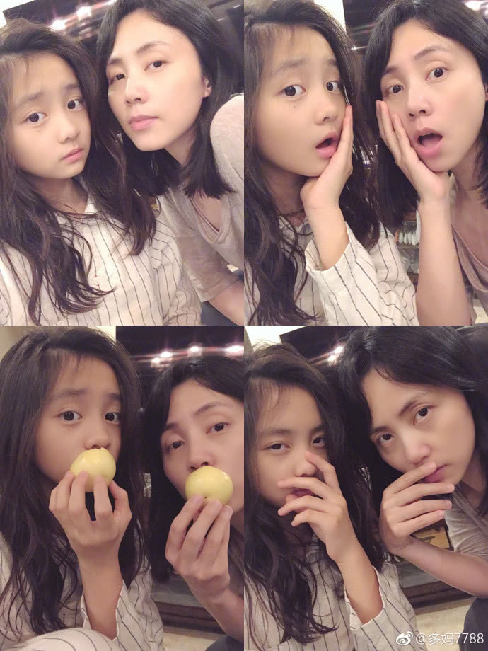 孙莉晒女儿美照:多妹吃鸡爪古灵精怪 多多成气质大美女